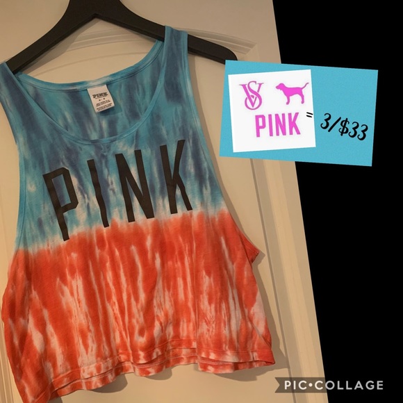 PINK Victoria's Secret Tops - Pink  Tank (M) Tie-dye